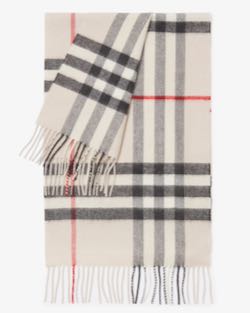 Burberry Stone Check Wool Scarf