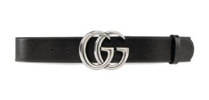 Gucci Marmont Wide Belt Black Silver