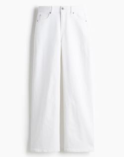 H&M White Wide Jeans